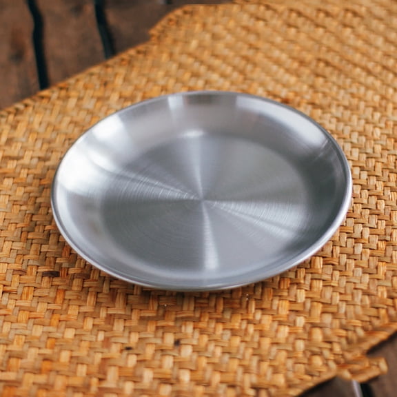 Clearance Under $1.86! Metal Dinner Dishes Plate Set | Reusable Unbreakable Lightweight Non-Toxin Dishwasher Safe BPA Free Dish Set for Home Kitchen BBQ Restaurant Outdoor Camping