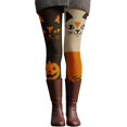 thumbnail image 2 of Halloween Beige Workout Leggings Womens knit Waisted Legging, Workout, Yoga, Running, Athletic, Active, Maximum Compression, Flattering L, 2 of 4