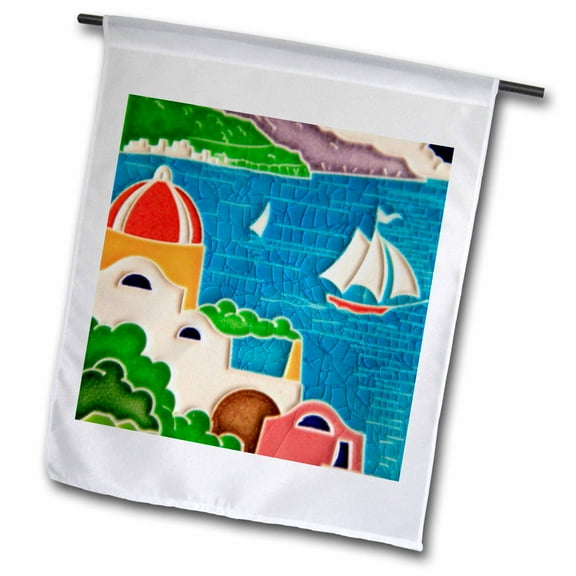 3dRose, Hand-painted glazed ceramic tile, Italy - EU16 KWI0012 - Kymri Wilt, 18 x 27 inch Garden Flag