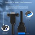 thumbnail image 3 of USB 3.0 Type-B Female to USB3.0 20Pin IDC Header Male Cable Extension 5Gbps for Disk SSD Camera Data 30cm, 3 of 5