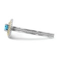 thumbnail image 3 of Sterling Silver & 14k Stackable Expressions Sterling Silver Blue Topaz Ring - Size 7, 3 of 3