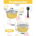 thumbnail image 3 of Aluminium Foil Cake Cups with Lids Muffin Tins, Mini Cake Pans, Mini Bread Moulds with Lids, Disposable Baking Cups with Lids - 30 Pack of 5 oz Round Aluminium Foil Cake Baking Cups-Gold, 3 of 6