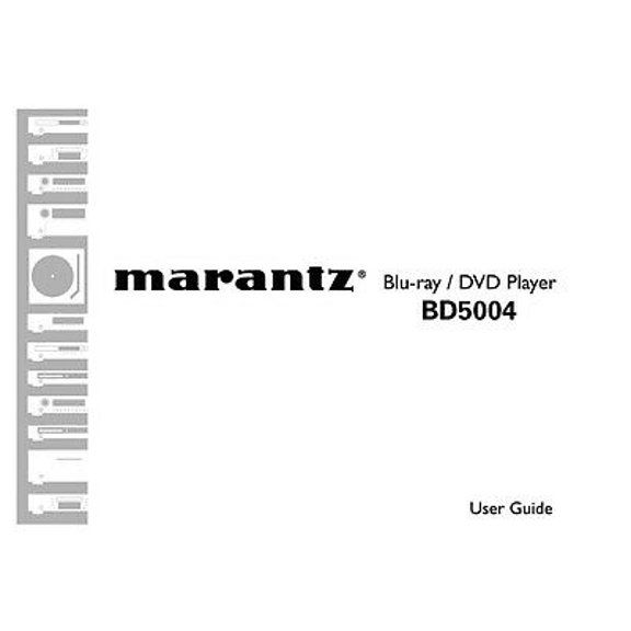 Instruction Manual ONLY for Marantz BD5004 Blu-Ray Player Owners Instruction Manual REPRINT