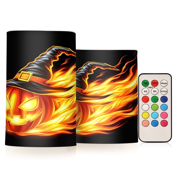 BZSMCE Flameless Candles LED Lights Flame Pumpkin Creativity Battery Candles