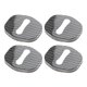 thumbnail image 5 of 4 piezas de acero inoxidable para de puerta de coche, cubierta protectora de hebilla, accesorio de protección, Interior de Metal para color de grano de carbono Macarena Cubiertas de cerradura de puerta de coche, 5 of 8