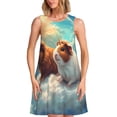 thumbnail image 1 of Disketp Cloud Guinea Pig para Vestido sin Mangas para Mujeres, Vestidos de Verano para Mujeres, Casual y Holgado para la Playa, 1 of 7