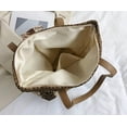 thumbnail image 4 of CoCopeaunts Beach Tote Bag for Women Summer Handwoven Straw Bag Large Stripe Beach Tote Bag Handbag, 4 of 7