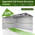 thumbnail image 4 of POLAHAKU 8'x12' Outdoor Metal Shed with Upgraded Frame Structure, Lockable Doors & Waterproof Design, Spacious Steel Storage Shed for Backyard, Patio, Lawn & Garden, 4 of 8
