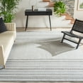 thumbnail image 2 of SAFAVIEH Montauk Ben Striped Cotton Area Rug, Grey/Ivory, 8' x 10', 2 of 11