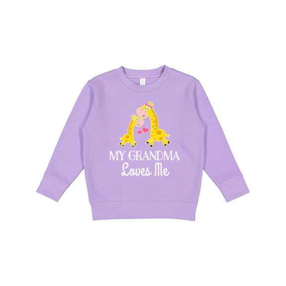 Inktastic Grandma Loves Me Girls Giraffe Granddaughter Toddler Sweatshirt