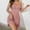 Pink, variant on Admvng Women Sexy Lace Thread Drawstring Suspender Skirt Home Clothes Short Nightgown S-2XL