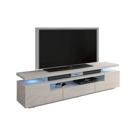Eva 79 Modern High Gloss Tv Stand With 16 Color Leds White Eva 79 Modern High Gloss Tv Stand With 16 Color Leds White