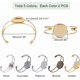 thumbnail image 3 of 10 piezas de bandejas de latón en 5 colores para brazaletes, compatibles con cabujones redondos de 25 mm para la creación de pulseras y joyería DIY para hombres y mujeres., 3 of 9