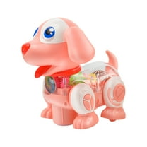 Gqtwoy Puppy Simulation Doll, Jump Dog with Gear, Cute Dancing Puppy Toy with Light and Music, Interactive Tumbler Dog for Early Development, Fun Pet Toy for Ages 3 and Up