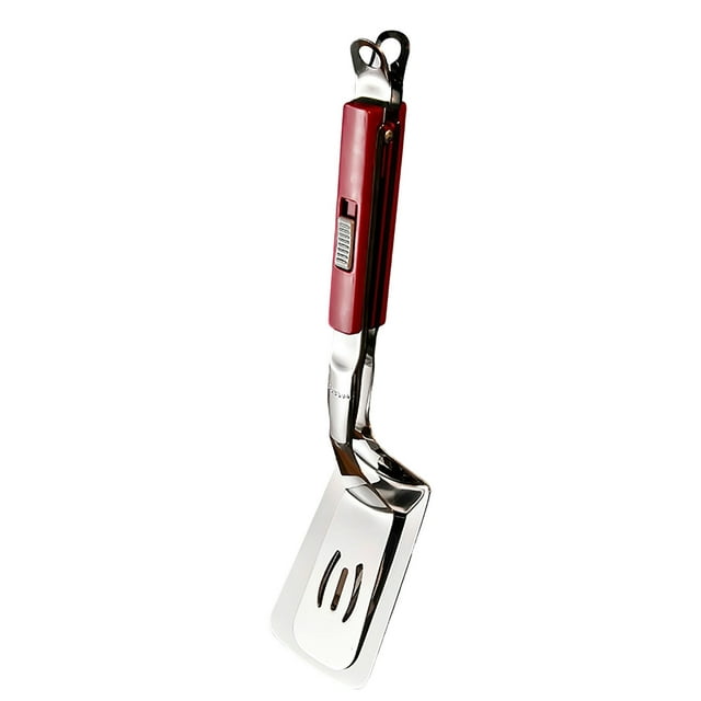 Pinzas de cocina de acero inoxidable 2 en 1: espátula para voltear pescado, pinza multifuncional para cocinar a la parrilla, sellar y servir. Pinzas resistentes al calor para barbacoa, ideales para