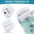 thumbnail image 5 of Ryvnso 40 oz Tumbler with Handle and Straw Cartoon Palm Dogs in Car Insulated Stainless Steel Travel Mug with Lid, 5 of 9
