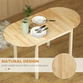 thumbnail image 4 of HOMCOM 55" Wood Kitchen Table, Drop Leaf Tables for Small Spaces, Natural, 4 of 10