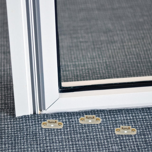 Minkissy 20 Rouleaux de Porte Moustiquaire Ronds Blancs de Remplacement pour Propriétaires et Artisans