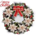 thumbnail image 4 of 20PCS Glitter Christmas Flowers with 20PCS Clips Artificial Poinsettia Flower Christmas Tree Flower Decorations Xmas Tree Ornaments, 4 of 4