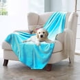 thumbnail image 3 of Microlight Plush Solid Fleece Throw Blanket, Aqua, 50" x 60", 3 of 4