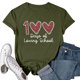 thumbnail image 2 of Camiseta de Cuello Redondo de Manga Corta Impresa para las Mujeres, Estiramiento 95% Poliéster 5% Blusa Casual de Spandex para Uso Diario Y Casero, 2 of 3