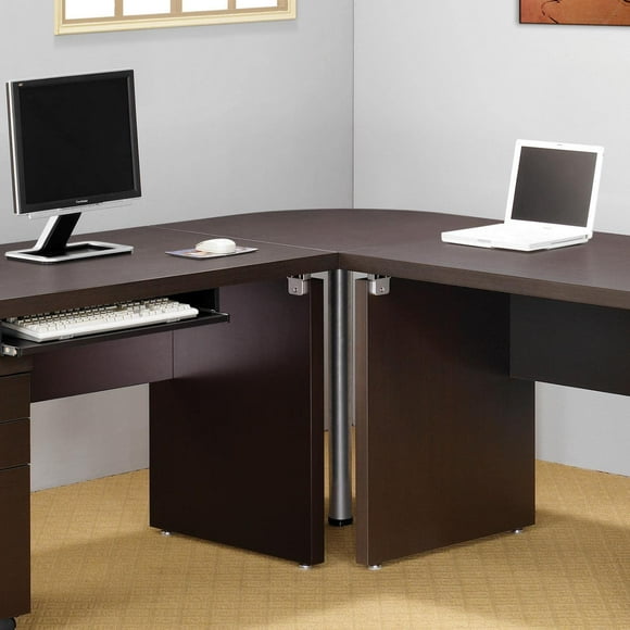 Coaster Home Furnishings Skylar Square Corner Table Cappuccino and Silver