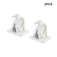 thumbnail image 4 of QualitChoice 2PCS Fishing Rod Racks Wall Mounted Pole Clamp Sturdy Clips Organizer Multifunctional Brackets Bathroom Bar Hook White 1Set, 4 of 6