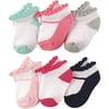 Luvable Friends Newborn Baby Girls No-Show Socks 6 Pack