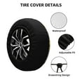 thumbnail image 3 of Kdxio Spare Tire Cover for RV Trailer, Waterproof Wheel Cover,Camper Spare Tire Cover Fit for Rv SUV Truck Travel Trailer 15 inch-Skull and Flowers, 3 of 8
