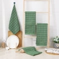 thumbnail image 6 of decorUhome 100% Cotton Terry Kitchen Towels(Grass Green, 13 x 28 inches), Checkered Designed, Soft and Super Absorbent Dish Towels, 4 Pack, 6 of 8