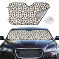 thumbnail image 2 of Fotbe Colorful Numbers Car Windshield Sunshade | Sun Visor Protector Front Window Shade, Keeps Out UV Rays, Keeps Your Vehicle Cool-Medium, 2 of 7