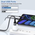 thumbnail image 2 of Type C Charger, Fast Charging Block USB Wall Charger with 10FT Type C Charging Cable USB C Cable, 2pcs USB A to USB C Cable with Dual Port Android Charger, USB Power Adapter USB Cube Charger[Grey], 2 of 8