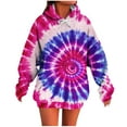 thumbnail image 2 of Women's Fashion Hoodies & Sweatshirts Soft Oversized Sweatshirts for Women Tie Dye Casual Hoodies for Women Y2K Hoodie Women (Hot Pink,XL), 2 of 5