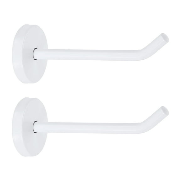 Uxcell 2 Pack 3.9 Inch Coat Hooks, Stainless Steel Long Nose Wall Mount Hook, Robe Towel Hangers with Screws for Livingroom Bathroom Closets and Wardrobe, White