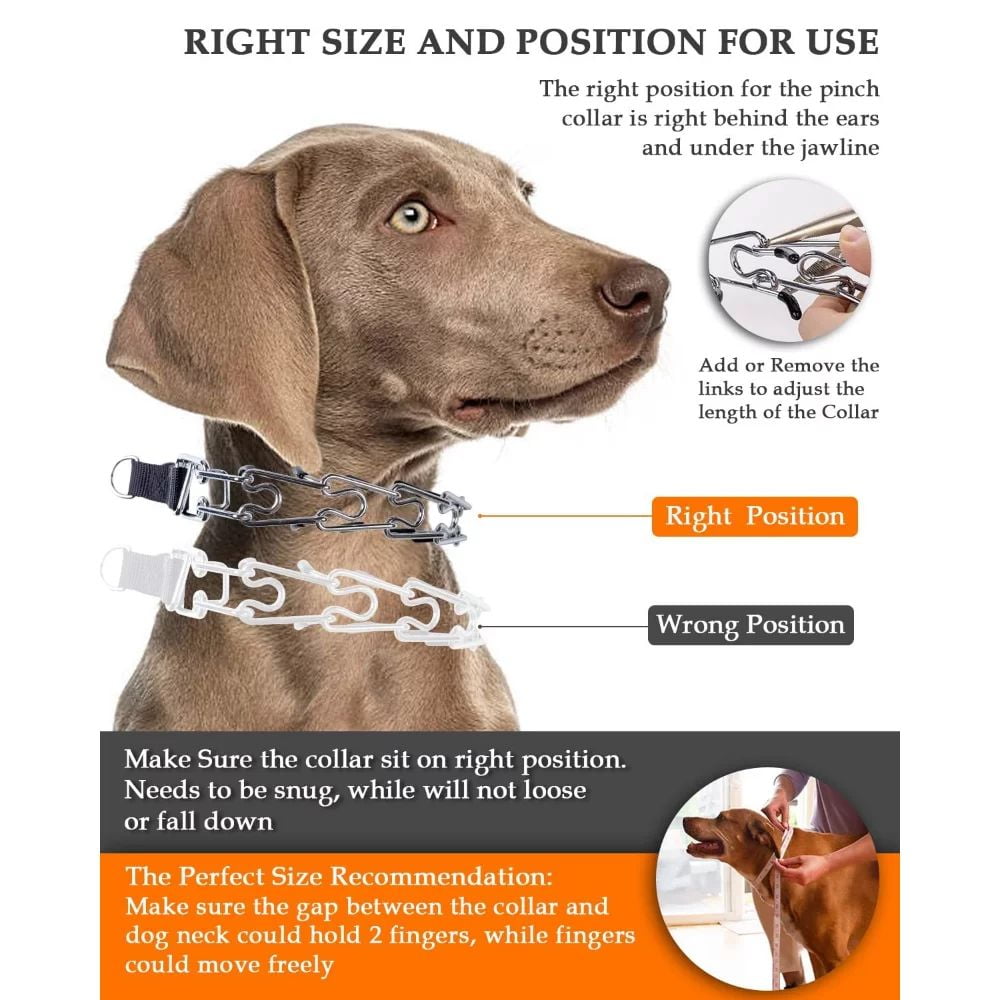 Prong Collar for Dogs Training Collar Adjustable Pinch Collar for Dog Collar with Quick Release Buckle for Small Medium Large Dogs No Pull Dog Collar Walmart