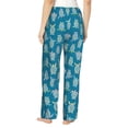 thumbnail image 3 of Uemuo Sea Turtle Pattern Women's Wide Leg Palazzo Lounge Pants with Pockets Light Weight Loose Comfy Casual Pajama Pants-X-Large, 3 of 9