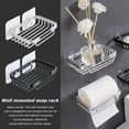 thumbnail image 2 of Space-Saving Wall Mounted Soap Rack for Bathroom or Kitchen, Made of Space Aluminum with Easy Cleaning and Strong Durability, 2 of 9