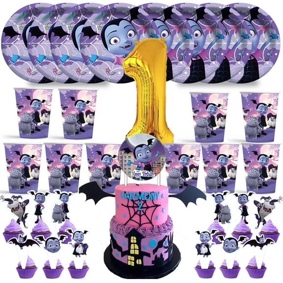Vampirina Birthday 1st Cups Party Supplies Plates Fans Decorations Cake Topper Decor