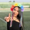 thumbnail image 4 of unbranded Vincha Arcoíris Con Para De Celebraciones Y Fiesta, 4 of 7