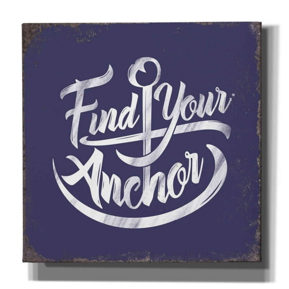 Epic Graffiti 'Find Anchor' by JJ Brando, Canvas Wall Art, 26"x26"