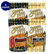 Zapp's Seasoned Pretzel Stix, 16 oz. Pouch (Pack of 4), Voodoo and Jazzy Honey Mustard Flavors