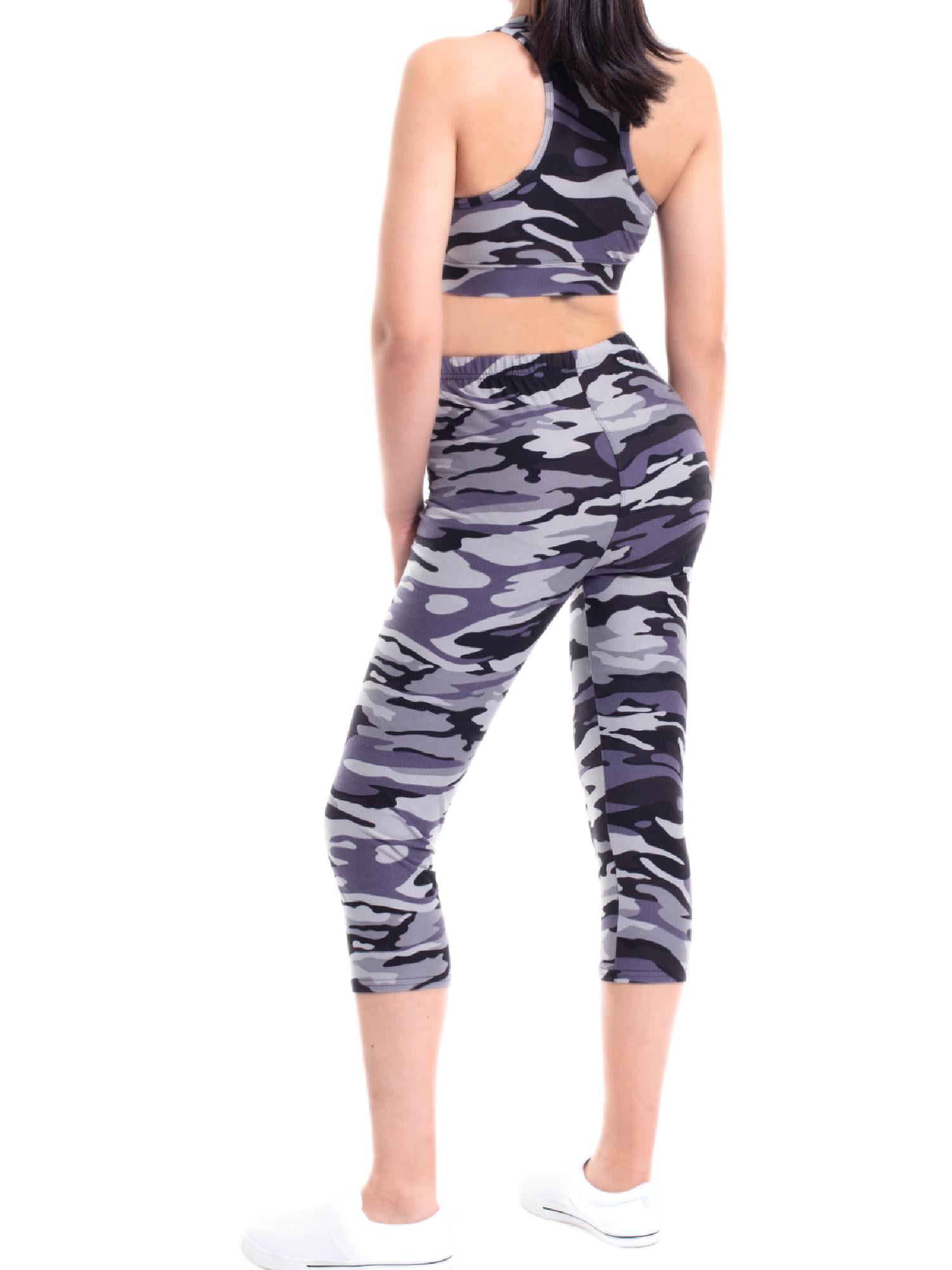 MixMatchy Womens Sports Gym Yoga Workout Activewear Sets Top /& Leggings Set