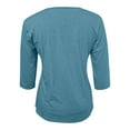 thumbnail image 4 of Nueva camiseta corsé para mujer: estilo informal, cuello en V, diseño con costuras, mezcla de poliéster y spandex., 4 of 5