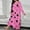 Pink, variant on JUSLIO House Dresses for Women Hearts Loungewear Long Sleeve Robes Round Collar Pajama Army Green Sleepwear Nightgowns Nightgown Sleep Dress