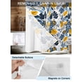 thumbnail image 3 of No Hook Cloth Fabric Shower Curtain with Snap in Liner, Tropical Leaf Waterproof Shower Curtains Set with See Through Top Window, Orange Blue Palm Plants Summer Pastoral Bath Curtains Shower 72"x72", 3 of 6