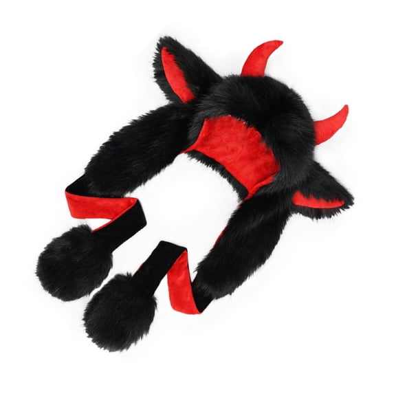 Warm Plush Yak Ear Hat HoodedSku11Hat FunnyAn1ma1Winter Hat Outdoor Headwear
