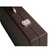 Silverman & Co. 19-inch Premium Backgammon Set - Large - Dark Brown