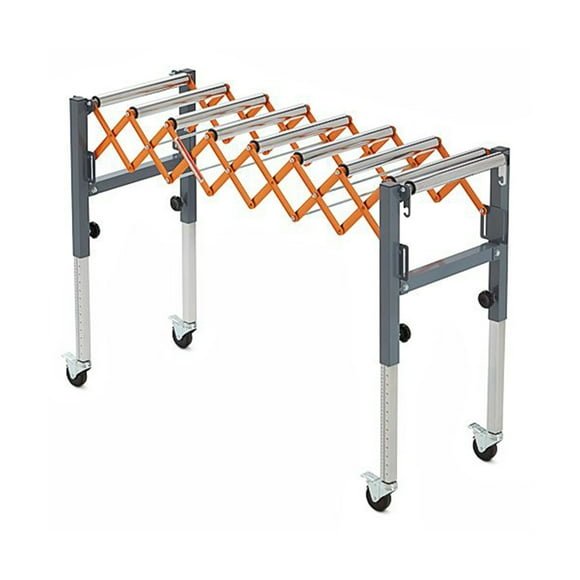 Bora Tool Conveyor Roller with Casters and Adjustable Height and Length