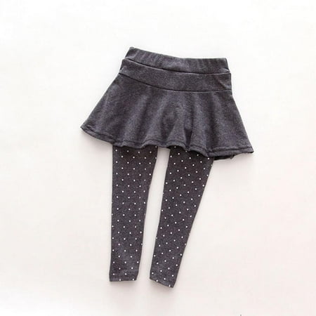 

GYRATEDREAM Little Girls Leggings Pants with Tutu Skirts Kids Culottes Footless Tights