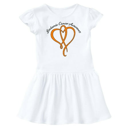 

Inktastic Leukemia Awareness with Orange Ribbon Heart Gift Baby Girl Dress